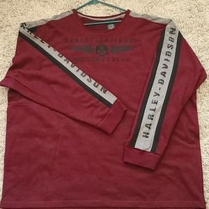 5XL Harley Davidson maroon sweatshirt